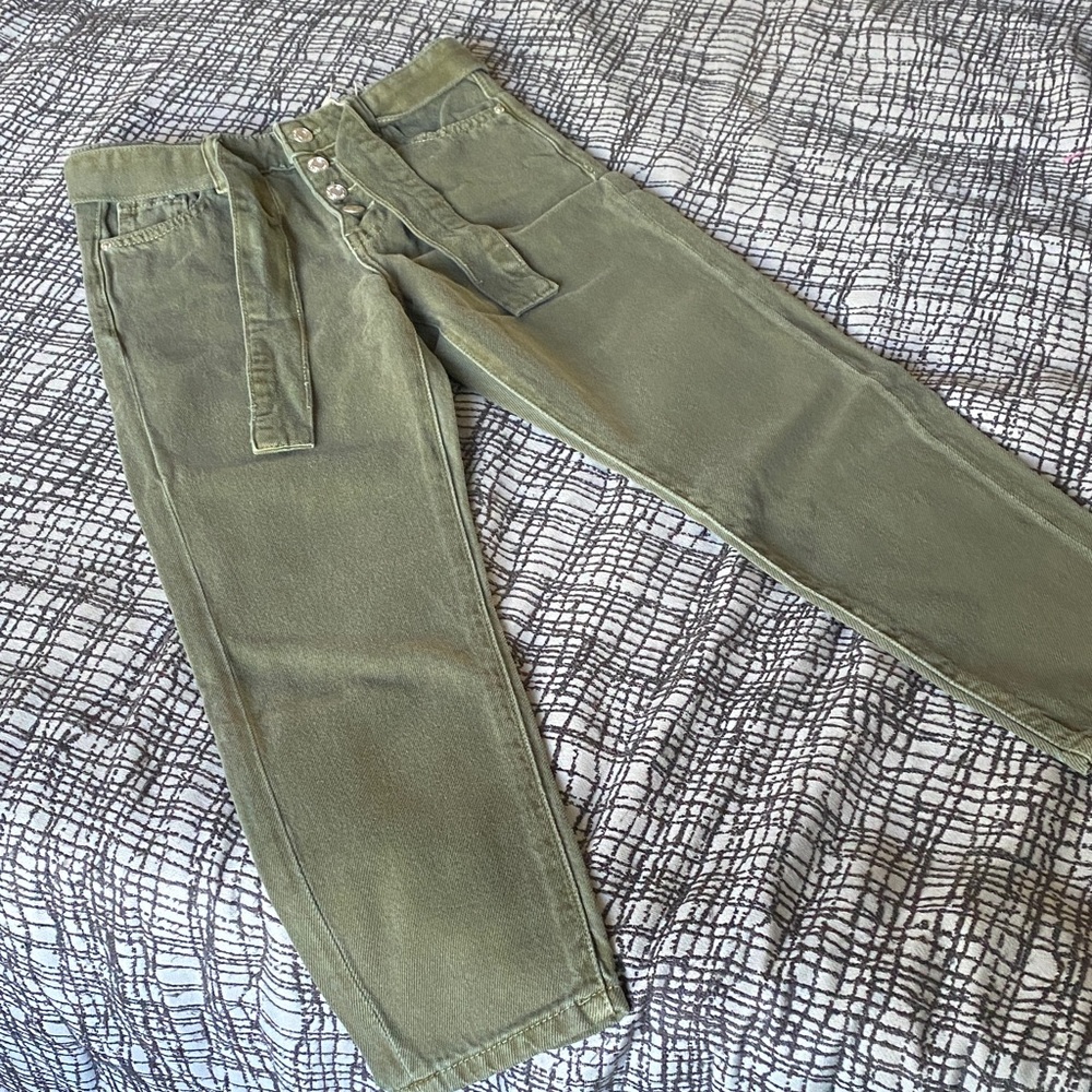Mango girl’s Khaki Green denim jeans